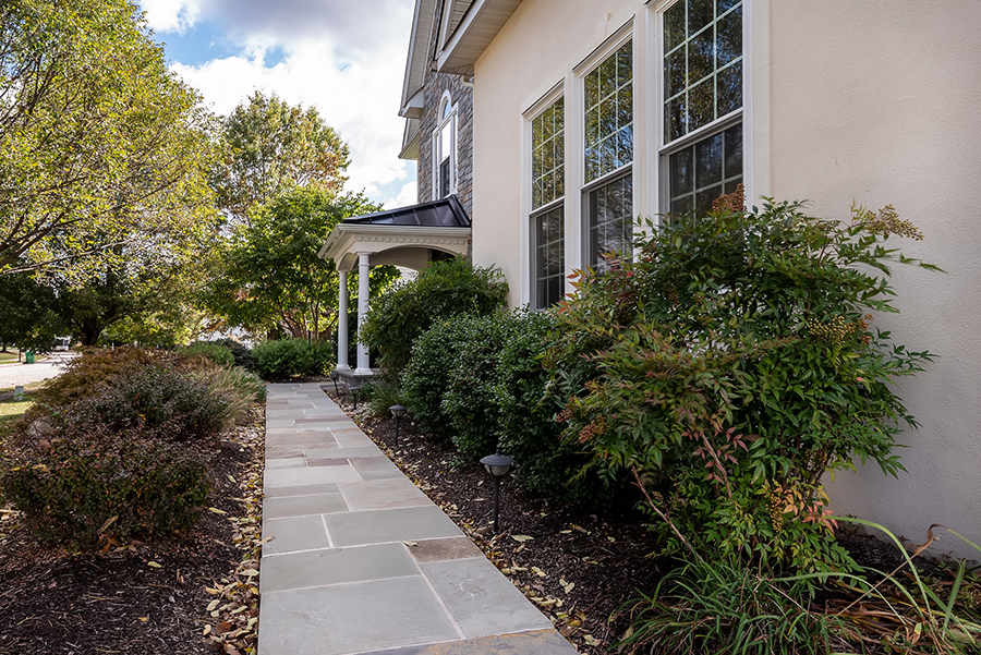 Beautiful stone walkway for an inviting home entrance
